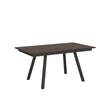 Table Mirhi - Table extensible 90x160/220 cm Mirhi Frêne Blanc structure Anthracite