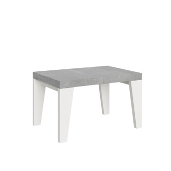 Table Naxy Mix - Table extensible 90x130/234 cm Naxy Mix Plateau Frêne Blanc - Pieds Noyer