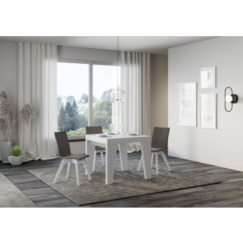 Table Naxy Premium - Table extensible 90x90/246 cm Naxy Premium Frêne Blanc