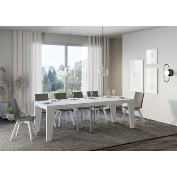 Table Naxy Premium - Table extensible 90x90/246 cm Naxy Premium Frêne Blanc