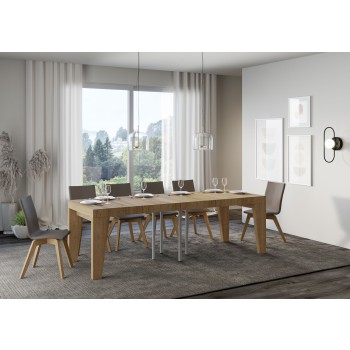 Table Naxy Premium - Table extensible 90x90/246 cm Naxy Premium Frêne Blanc