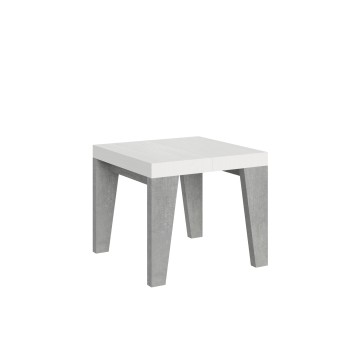 Table Naxy - Table extensible 90x90/246 cm Naxy Frêne Blanc