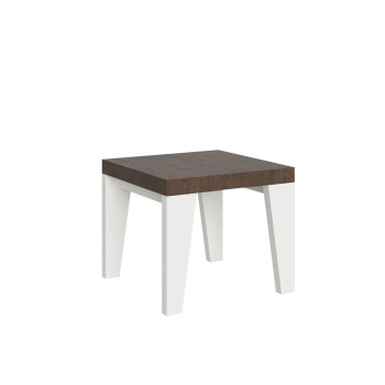 Table Naxy - Table extensible 90x90/246 cm Naxy Frêne Blanc