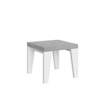 Table Naxy - Table extensible 90x90/246 cm Naxy Frêne Blanc