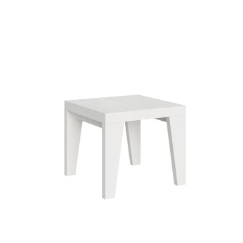 Table Naxy - Table extensible 90x90/246 cm Naxy Frêne Blanc