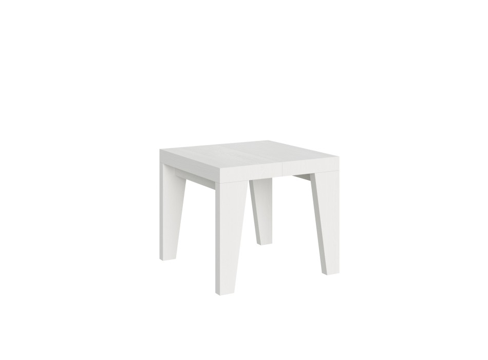 Table Naxy - Table extensible 90x90/246 cm Naxy Frêne Blanc