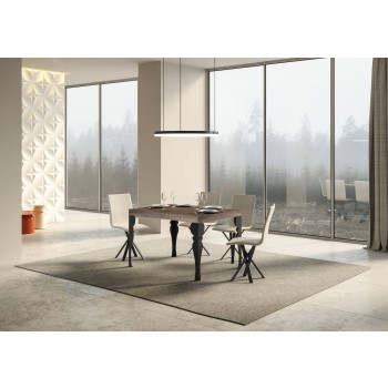 Table Paxon Anthracite - Table extensible 90X120/224 cm Paxon Frêne Blanc structure Anthracite