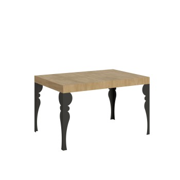 Table Paxon Anthracite - Table extensible 90X140/244 cm Paxon Frêne Blanc structure Anthracite