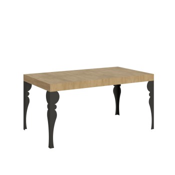 Table Paxon Anthracite - Table extensible 90x160/264 cm Paxon Frêne Blanc structure Anthracite