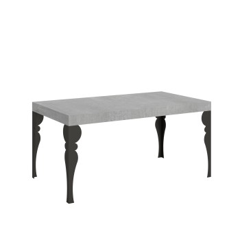 Table Paxon Anthracite - Table extensible 90x160/264 cm Paxon Frêne Blanc structure Anthracite