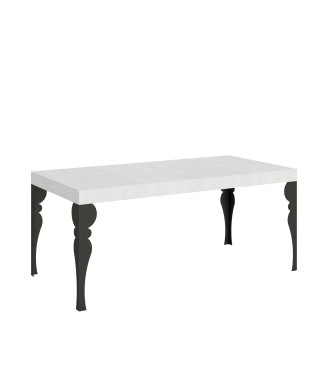 Table Paxon Anthracite - Table extensible 90x180/284 cm Paxon Frêne Blanc structure Anthracite