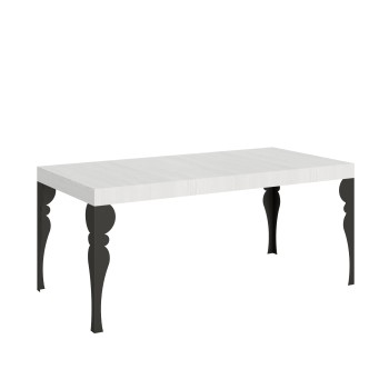 Table Paxon Anthracite - Table extensible 90x180/284 cm Paxon Frêne Blanc structure Anthracite