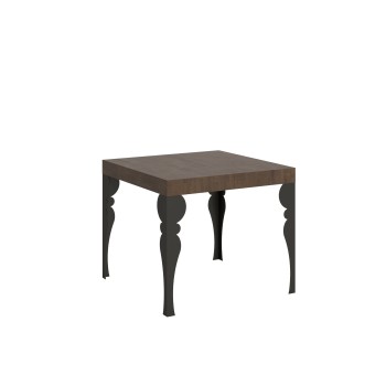 Table Paxon Anthracite - Table extensible 90x90/246 cm Paxon Frêne Blanc structure Anthracite