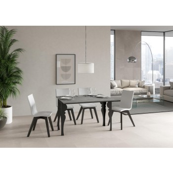 Paxon Double Table - Table ouvrante 120/200x45/90 cm Paxon Double Chêne Nature Structure Anthracite