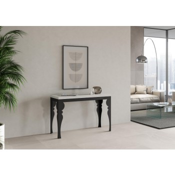 Paxon Double Table - Table ouvrante 120/200x45/90 cm Paxon Double Chêne Nature Structure Anthracite