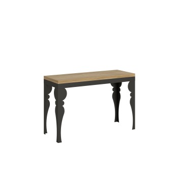 Paxon Double Table - Table ouvrante 120/200x45/90 cm Paxon Double Chêne Nature Structure Anthracite