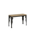 Table ouvrante 120/200x45/90 cm Paxon Double structure Anthracite