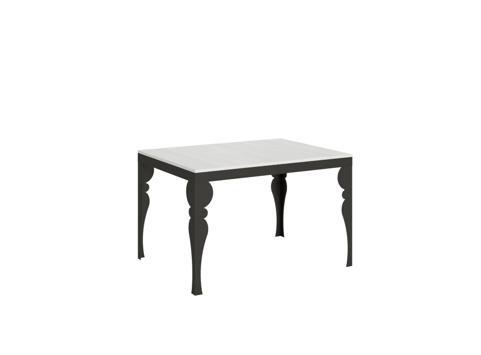 Table Paxon Evolution Anthracite - Table extensible 90x120/224 cm Paxon Evolution Frêne Blanc Structure Anthracite