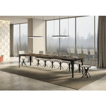 Table Paxon Evolution Anthracite - Table extensible 90x120/380 cm Paxon Evolution Frêne Blanc Structure Anthracite