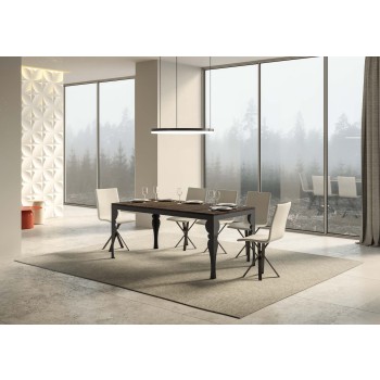 Table Paxon Evolution Anthracite - Table extensible 90x160/264 cm Paxon Evolution Frêne Blanc Structure Anthracite