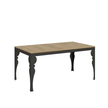 Table Paxon Evolution Anthracite - Table extensible 90x160/264 cm Paxon Evolution Frêne Blanc Structure Anthracite