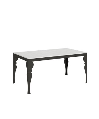 Table Paxon Evolution Anthracite - Table extensible 90x160/264 cm Paxon Evolution Frêne Blanc Structure Anthracite