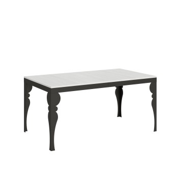 Table Paxon Evolution Anthracite - Table extensible 90x160/264 cm Paxon Evolution Frêne Blanc Structure Anthracite