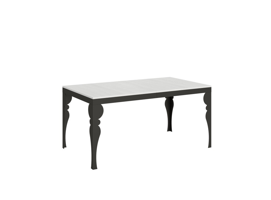 Table Paxon Evolution Anthracite - Table extensible 90x160/264 cm Paxon Evolution Frêne Blanc Structure Anthracite