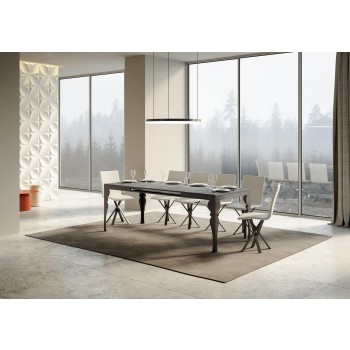 Table Paxon Evolution Anthracite - Table extensible 90x160/420 cm Paxon Evolution Frêne Blanc Structure Anthracite