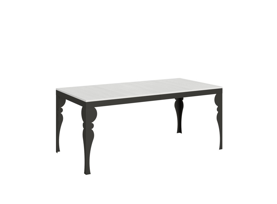 Table Paxon Evolution Anthracite - Table extensible 90x180/284 cm Paxon Evolution Frêne Blanc Structure Anthracite