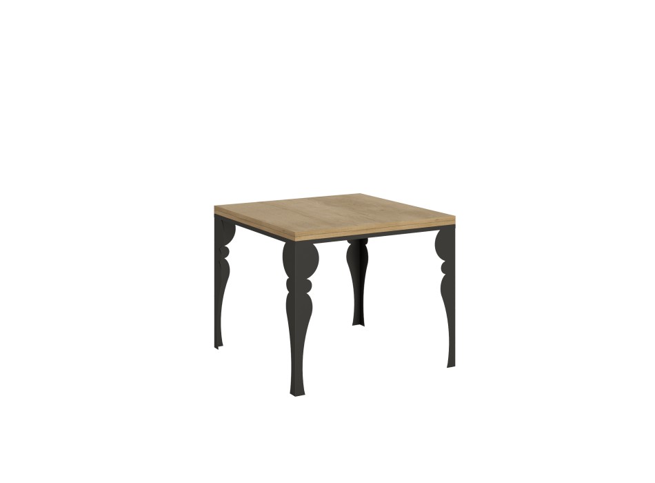 Paxon Libra Anthracite Table - Table ouvrante 90x90/180 cm Paxon Libra Chêne Nature Structure Anthracite