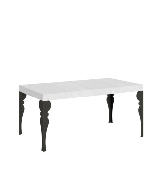 Table Paxon Premium Anthracite - Table extensible 90X120/224 cm Paxon Premium Frêne Blanc Structure Anthracite