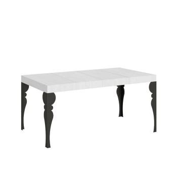 Table Paxon Premium Anthracite - Table extensible 90X120/224 cm Paxon Premium Frêne Blanc Structure Anthracite