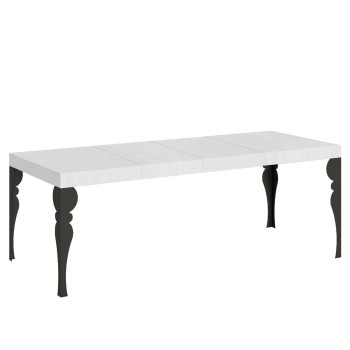 Table Paxon Premium Anthracite - Table extensible 90x160/264 cm Paxon Premium Frêne Blanc Structure Anthracite