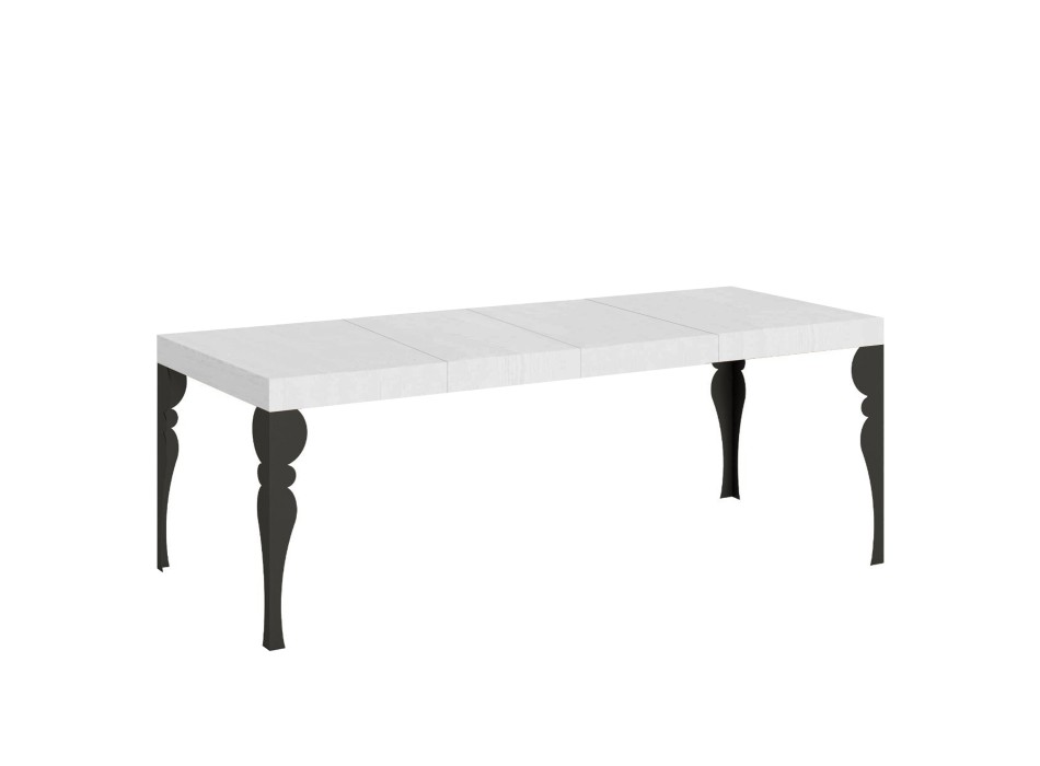 Table Paxon Premium Anthracite - Table extensible 90x160/264 cm Paxon Premium Frêne Blanc Structure Anthracite