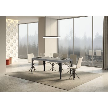 Table Paxon Premium Anthracite - Table extensible 90x180/284 cm Paxon Premium Frêne Blanc Structure Anthracite