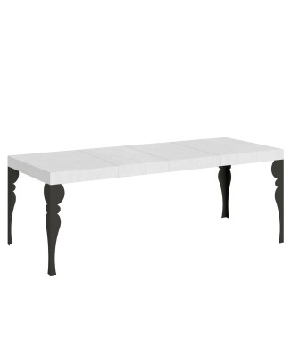 Table Paxon Premium Anthracite - Table extensible 90x180/284 cm Paxon Premium Frêne Blanc Structure Anthracite