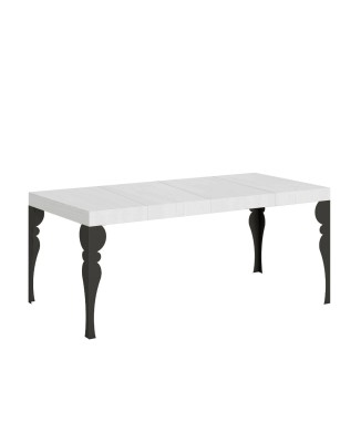 Table Paxon Premium Anthracite - Table extensible 90x90/246 cm Paxon Premium Frêne Blanc structure Anthracite