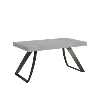 Table Proxy Anthracite - Table extensible 90x160/264 cm Proxy Frêne Blanc Structure Anthracite