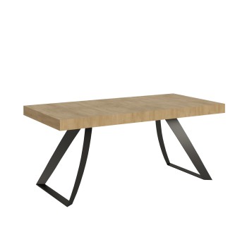 Table Proxy Anthracite - Table extensible 90x180/284 cm Proxy Frêne Blanc Structure Anthracite