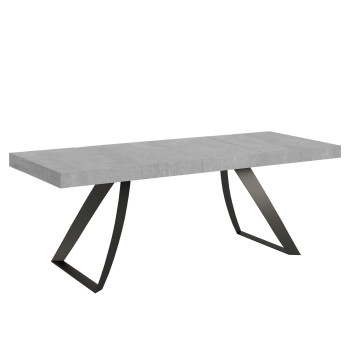 Table Proxy Premium Anthracite - Table extensible 90x160/264 cm Proxy Premium Frêne Blanc structure Anthracite