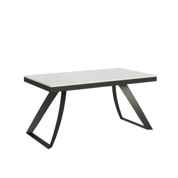 Table Proy Evolution Anthracite - Table extensible 90x160/264 cm Proxy Evolution Frêne Blanc structure Anthracite