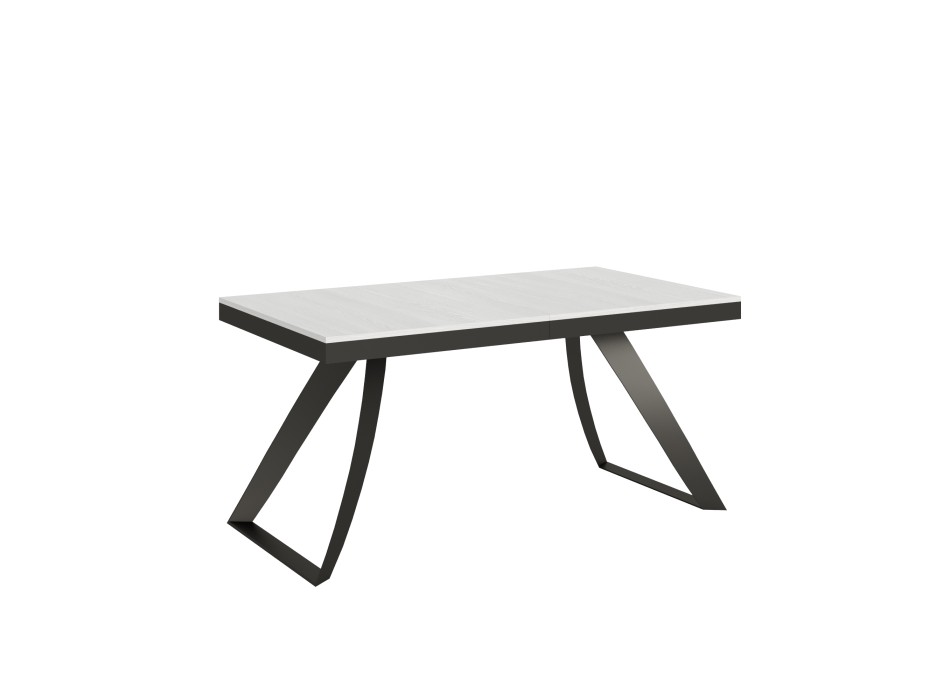 Table Proy Evolution Anthracite - Table extensible 90x160/264 cm Proxy Evolution Frêne Blanc structure Anthracite