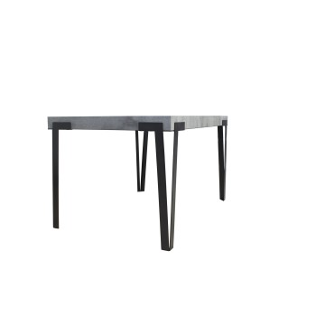 Table Rio - Table extensible 90x130/234 cm Rio Frêne Blanc structure Anthracite