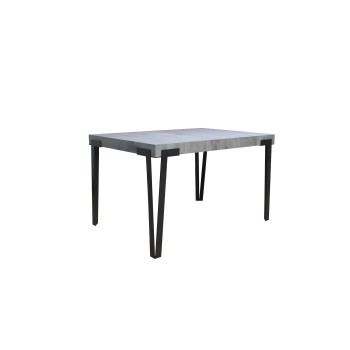 Table Rio - Table extensible 90x160/264 cm Rio Frêne Blanc structure Anthracite