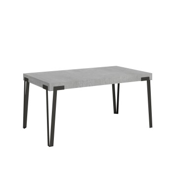 Table Rio - Table extensible 90x160/264 cm Rio Frêne Blanc structure Anthracite