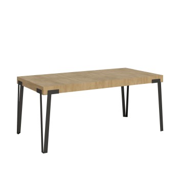 Table Rio - Table extensible 90x180/284 cm Rio Frêne Blanc structure Anthracite