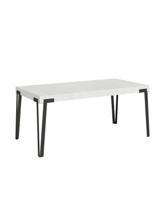 Table Rio - Table extensible 90x180/284 cm Rio Frêne Blanc structure Anthracite