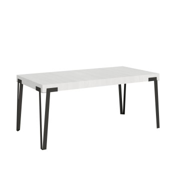 Table Rio - Table extensible 90x180/284 cm Rio Frêne Blanc structure Anthracite