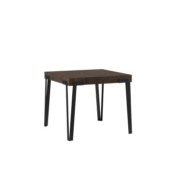 Table Rio - Table extensible 90x90/246 cm Rio Frêne Blanc structure Anthracite